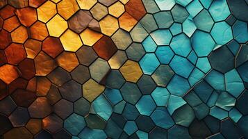 AI generated Mosaic and Tessellations background photo