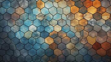 AI generated Mosaic and Tessellations background photo