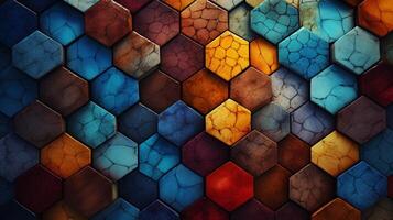 AI generated Mosaic and Tessellations background photo