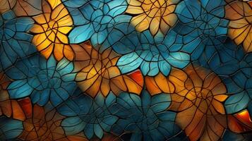 AI generated Mosaic and Tessellations background photo