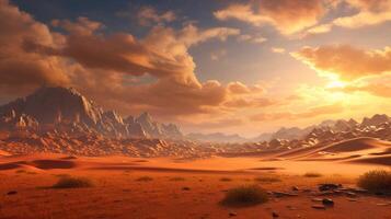 AI generated Mystical Desert Mirages background photo