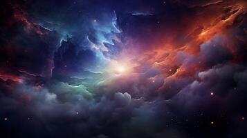 AI generated Nebula Birth Background photo