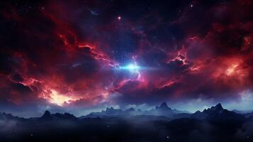 AI generated Nebula Center Background photo