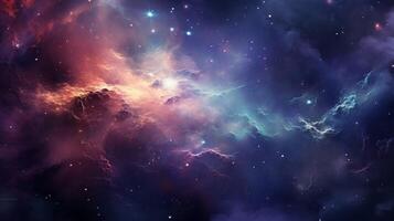 AI generated Nebula Clouds Background photo