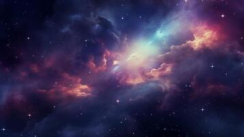 AI generated Nebula Cloud Galaxy Background photo