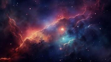 AI generated Nebula Cloud Galaxy Background photo