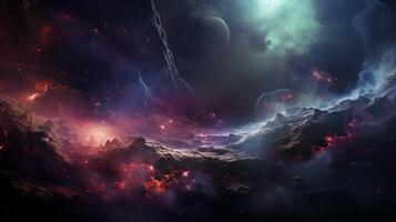 AI generated Nebula Colonization Background photo