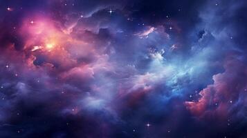 AI generated Nebula Cloud Galaxy Background photo