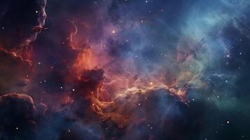 AI generated Nebula Cluster Background photo