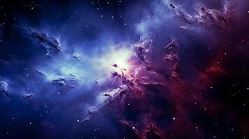 AI generated Nebula Cosmic Rays Background photo