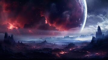 AI generated Nebula Colonization Background photo