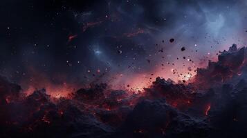 AI generated Nebula Debris Background photo