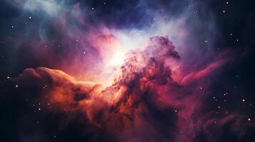AI generated Nebula Explosion Background photo
