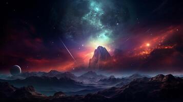 AI generated Nebula Fantasy Background photo