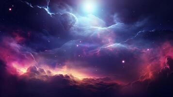 AI generated Nebula Fantasy Background photo