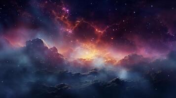 AI generated Nebula Interstellar Background photo