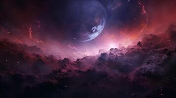 AI generated Nebula Odyssey Background photo