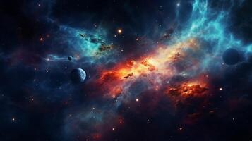 AI generated Nebula Solar System Background photo