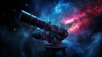 AI generated Nebula Telescope Background photo