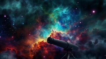 AI generated Nebula Telescope Background photo
