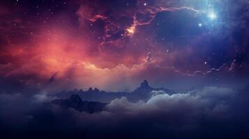 AI generated Nebula Universe Background photo