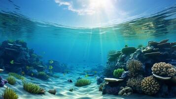 AI generated Ocean Floor Background photo