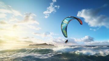 AI generated Ocean Watersports Background photo