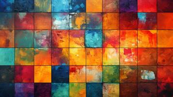 AI generated Oil Painting Abstract Collage Background photo