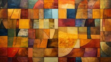 AI generated Oil Painting Abstract Collage of Patterns Background photo