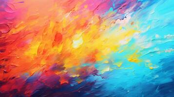 AI generated Oil Painting Abstract Vibrant Background photo