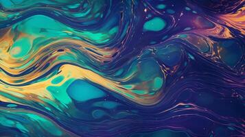 AI generated Oil Slick Water Patterns background photo