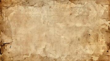 AI generated Old Notebook Paper with Scribbles Background photo