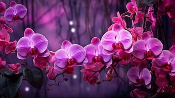 AI generated Orchid Background photo