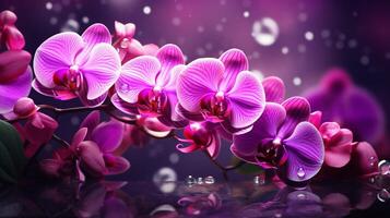 AI generated Orchid background photo