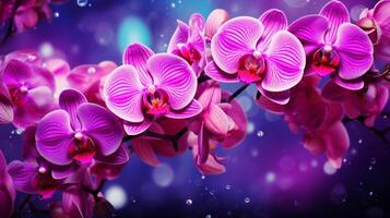 AI generated Orchid background photo