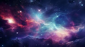 AI generated Outer Space Galaxy Background photo