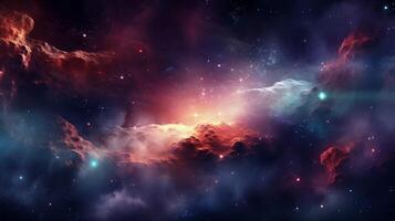 AI generated Outer Space Galaxy Background photo