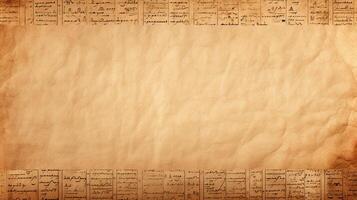 AI generated Papyrus Scroll Paper Background photo