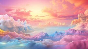 AI generated Pastel Colorful Background photo