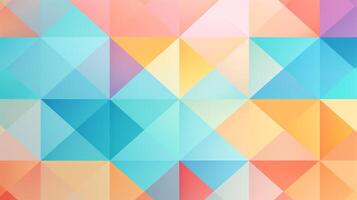 AI generated Pastel Geometric Patterns Background photo