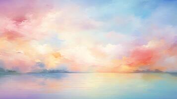 AI generated Pastel Impressionist Background photo