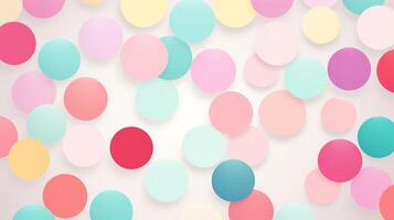 AI generated Pastel Polka Dot Background photo