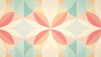 AI generated Pastel Retro Patterns Background photo