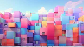 AI generated Pastel Urban Patterns Background photo