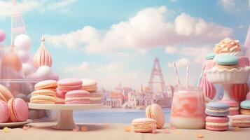 AI generated Pastel Vintage Background photo