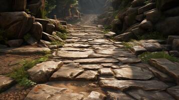 AI generated Path Stone Background photo