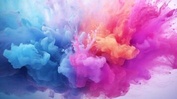 AI generated Pearl color powder splash background photo