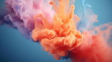 AI generated Pearl color powder splash background photo