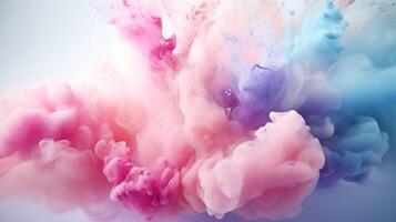 AI generated Pearl color powder splash background photo