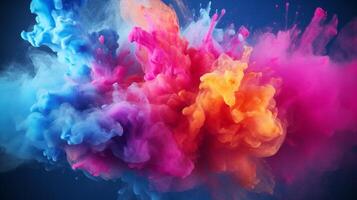 AI generated Pearl color powder splash background photo